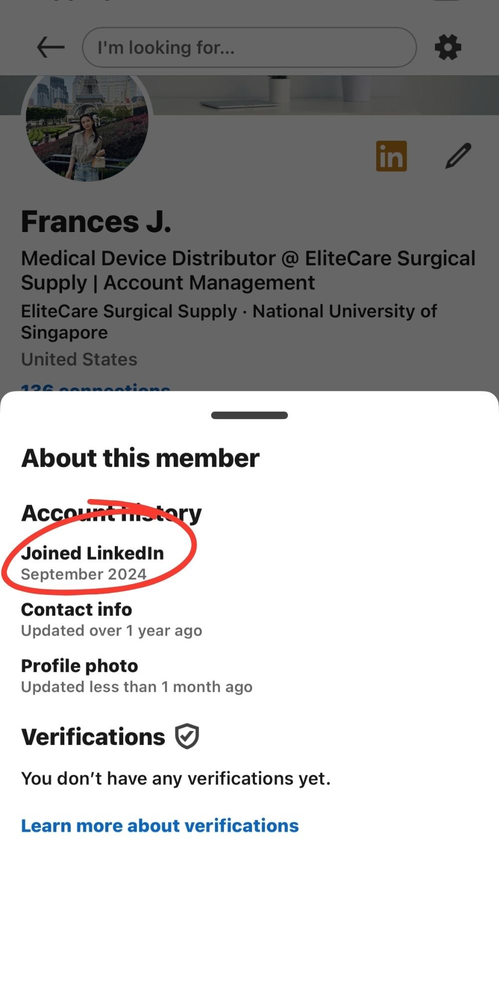 Screenshot for Find Registration Date and upload screenshot in the form